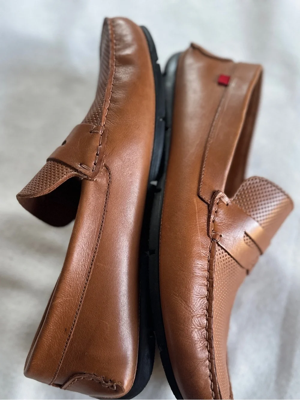 Marc Joseph NY Greenwich Perforated Brown Leather Driver Loafers | 10.5 NWOB